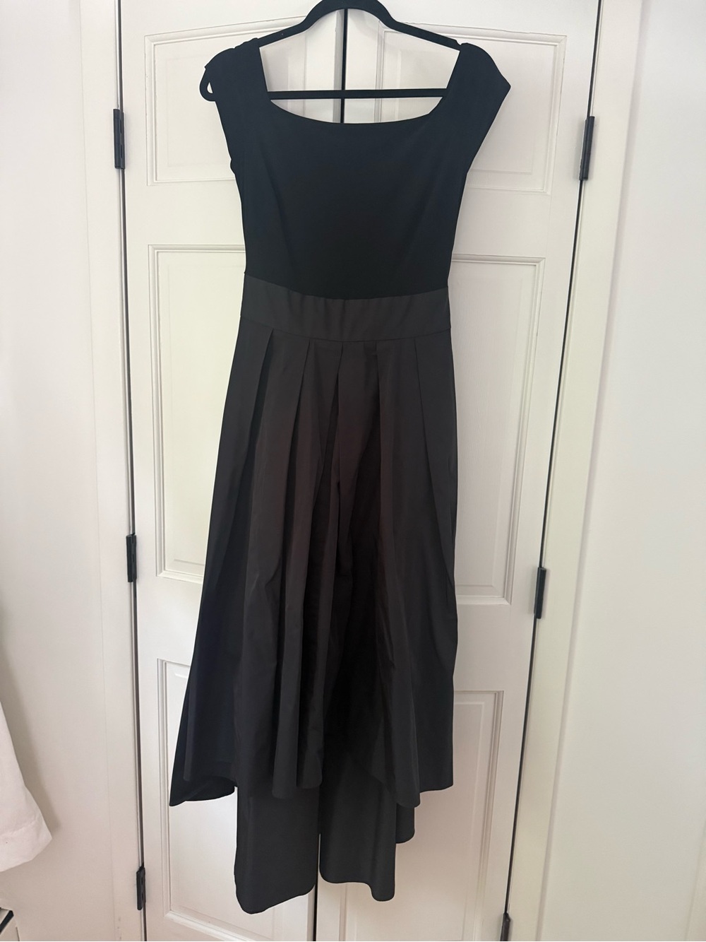 Ralph Lauren Black Cap-Sleeve High-Low Dress